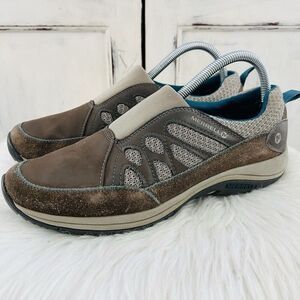 Merrell Andean Moc Tan Stone Brown Leather Dragon Fly Sneakers Shoes ~ Womens 9